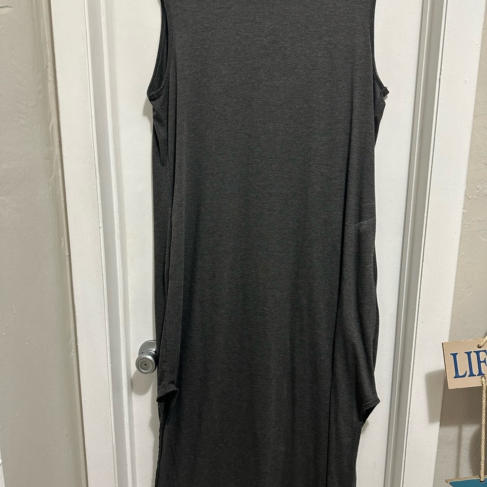 Chic Charcoal Maxi Dress
